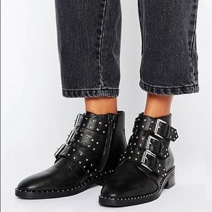 ASOS Asher leather studded ankle bootie ✨SOLD OUT ONLINE✨